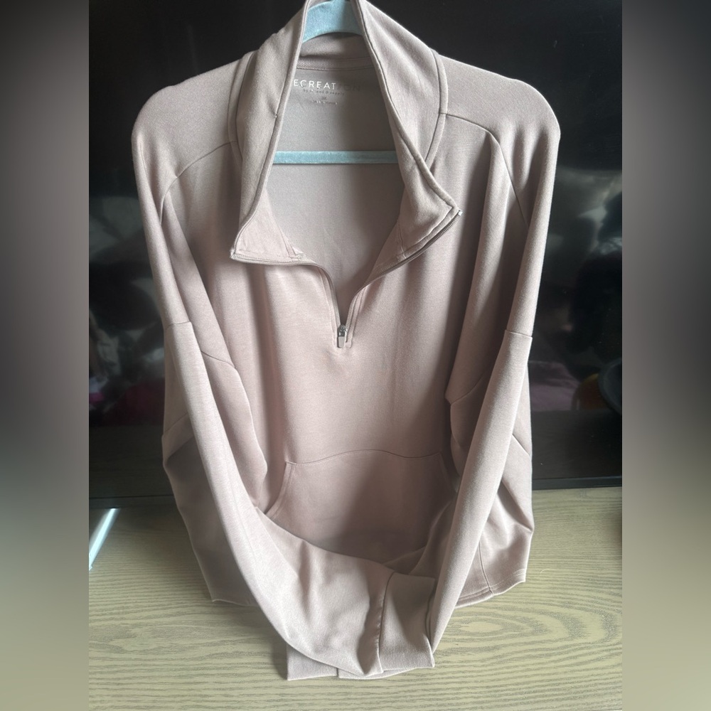 Tan Quarter-Zip Pullover